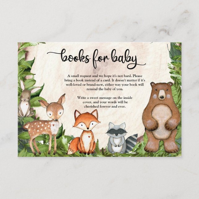 Waldtiere Grünkreide Waldzwiebeln Begleitkarte (Vorderseite)