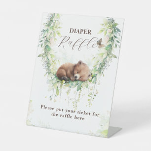 Waldtiere Grünpflanzen Kinderdusche Windeln Sockelschild