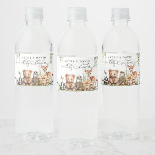 Waldtiere Grünpflanzen Mushroom Kinderdusche Wasserflaschenetikett
