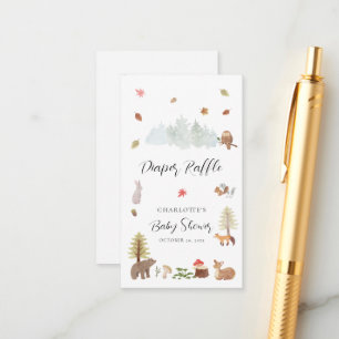 Waldtiere Herbst Kinderdusche Windelwanne Begleitkarte