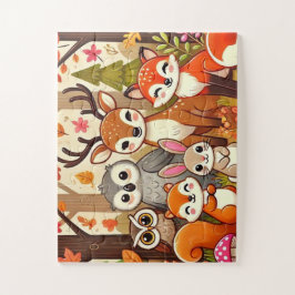 Waldtiere Herbst Puzzle