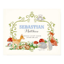 Waldtiere Hirsch Fox Boy Neugeborene Geburtsstände