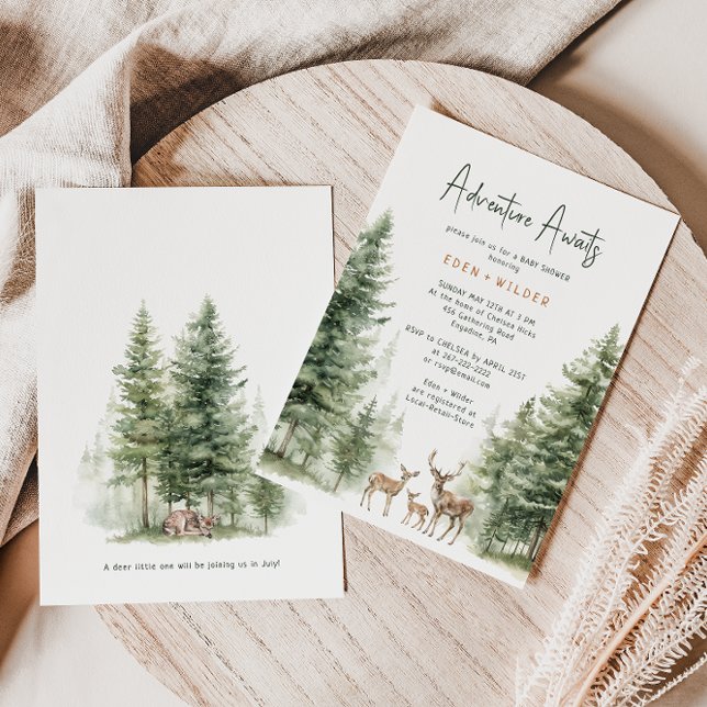 Waldtiere Hirschdusche Einladung (Von Creator hochgeladen)