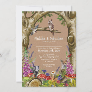 Waldtiere Hochzeitseinladung Einladung