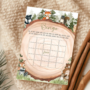 Waldtiere Holzscheiben-Bingo-Spiel