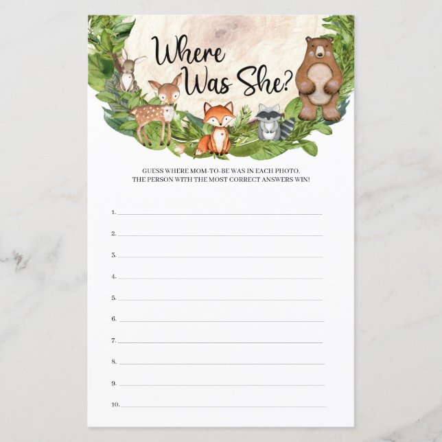 Waldtiere Holzschnitzel grün, wo sie war (Vorderseite)