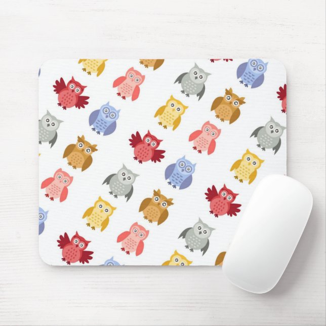 Waldtiere in einer Reihe Niedlicher moderner Mousepad (Mit Mouse)