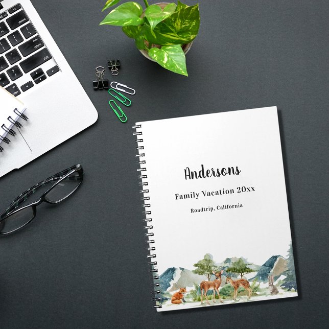 Waldtiere in Familienurlaub Notizblock (Von Creator hochgeladen)