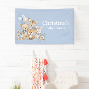 Waldtiere Jungen Baby Shower Banner
