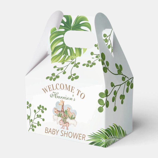 Waldtiere Jungle Greenery Geschenkschachtel (Vorderseite)