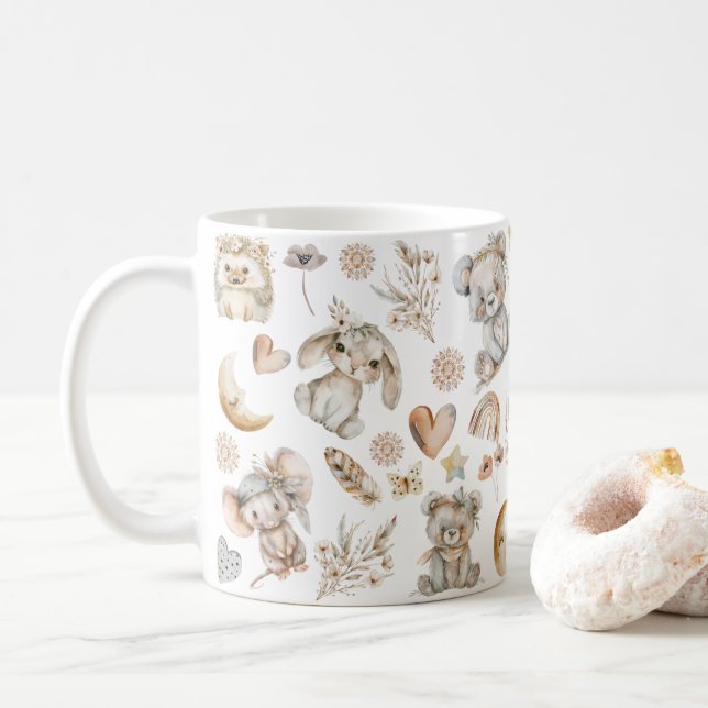 Waldtiere Kaffeezucht Tasse (Mit Donut)