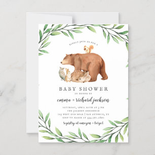 Waldtiere Kleindusche für Waldtiere Magneteinladung