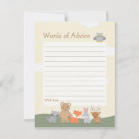 Waldtiere Kleinkindduschratenkarte