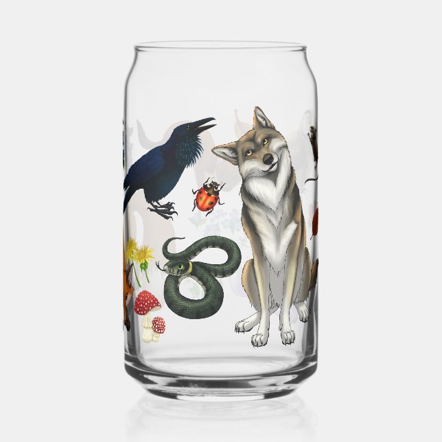 Waldtiere können Glas (Rückseite)