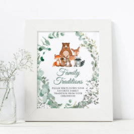 Waldtiere Lieblingsfamiliengebräuche Poster