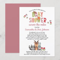 Waldtiere Mädchen Baby Shower per Post