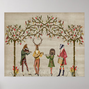Waldtiere Minstrel Group Poster
