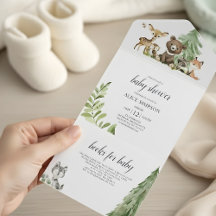 Waldtiere mit Baby-Dusche