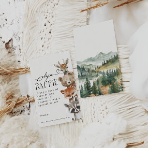 Waldtiere Moderne Babydusche Begleitkarte