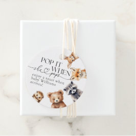 Waldtiere Moderne Babydusche Geschenkanhänger