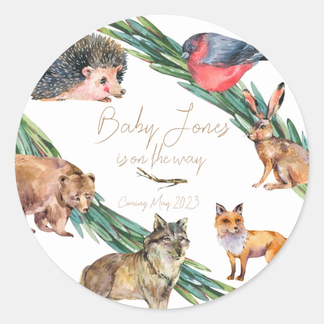 Waldtiere | MultiUse-Aufkleber | Fauna Runder Aufkleber (Vorderseite)