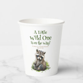 Waldtiere Niedlich Raccoon Babydusche Pappbecher