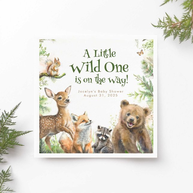 Waldtiere Niedlich Wild One Serviette (Cute Woodland Animals Napkins)