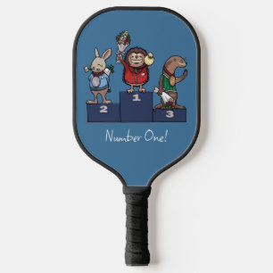 Waldtiere Nummer Eins! Medaillenpodest Kunst Pickleball Schläger