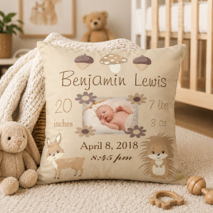 Waldtiere-Nursery-Foto-Babysouvenir Kissen