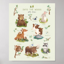 Waldtiere-Nursery-Illustration