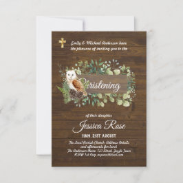 Waldtiere Owl Christening laden zur Taufe ein