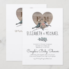 Waldtiere Paare BABY SHOWER Einladung