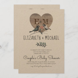 Waldtiere Paare BABY SHOWER Einladung