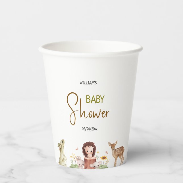 Waldtiere Pappbecher (Vorderseite)