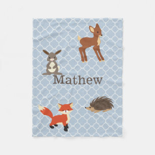 Waldtiere Personalisiert Fleece Blanket