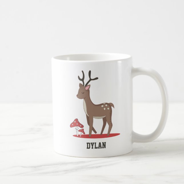 Waldtiere Personalisierte Geschenke Hot Chocolate Kaffeetasse (Rechts)
