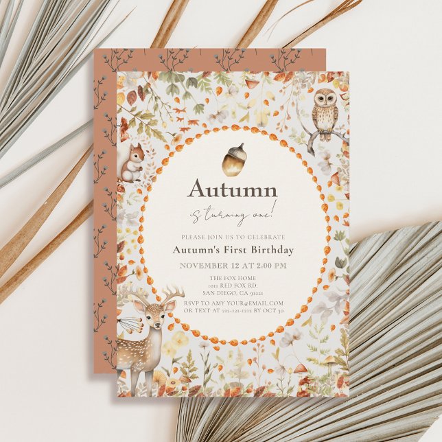 Waldtiere Pilzwald 1. Geburtstag Einladung (Von Creator hochgeladen)