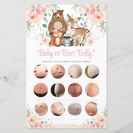 Waldtiere Rosa Blütenbaby oder Bierbauch