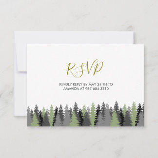 Waldtiere RSVP Karte