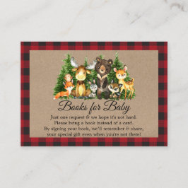 Waldtiere Rustikale Bücher für Baby Begleitkarte