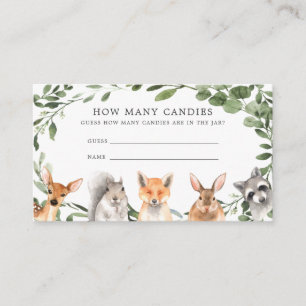 Waldtiere schätzen, wie viele Kanadier-Karten Begleitkarte