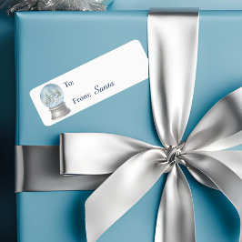 Waldtiere Schneeglobe Weihnachtsgeschenk-Label