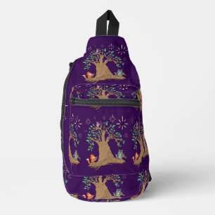 Waldtiere spielen Musik Volkskunst aus dem Wald Crossbody Bag