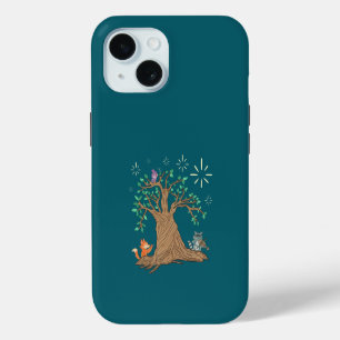 Waldtiere spielen Musik Volkskunst aus dem Wald iPhone 15 Hülle