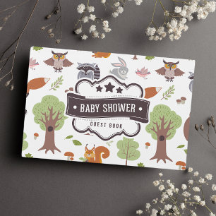 Waldtiere Süßer Junge Baby Shower Gästebuch