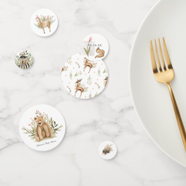 Waldtiere | Sweet Spring Baby Dusche Konfetti (Gruppe)