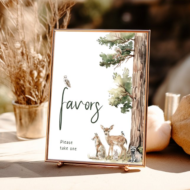 Waldtiere Tiere Kinderdusche bevorzugt Schild (Von Creator hochgeladen)