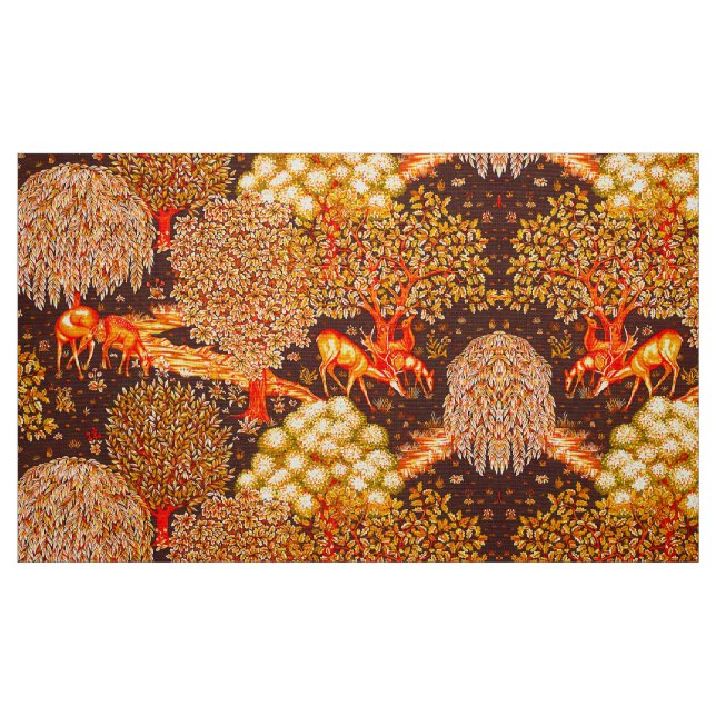 WALDTIERE, TIERE MIT BROOK-Gelb Stoff (Fat Quarter (45,7 x 55,9 cm))