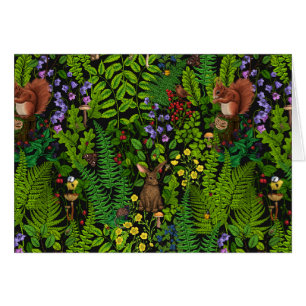 Waldtiere und Pflanze