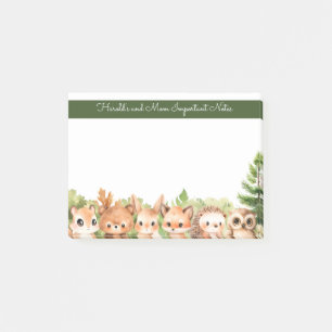 Waldtiere Wald Baby und Mama Post-it Klebezettel